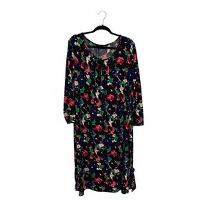 Talbots Plus Size Midi dress Floral Lined with belt Whimsical Romantic size 3X